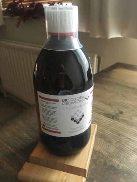 1 x 500ml Glass Amber Colloidal Silver