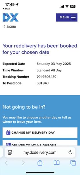 Delivery cannot be treated