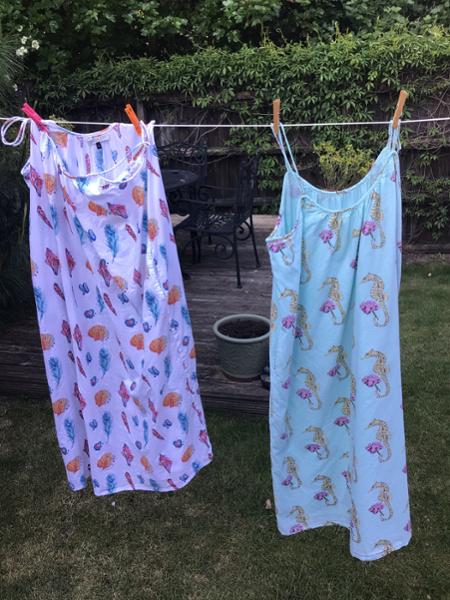 Their Nibs, Womens Cotton Long Nightdress Beachcomber, XS