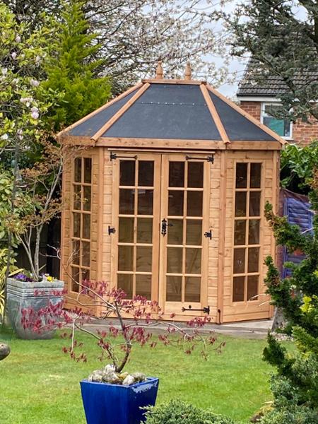 8 x 6 Hipped Summerhouse, Shiplap