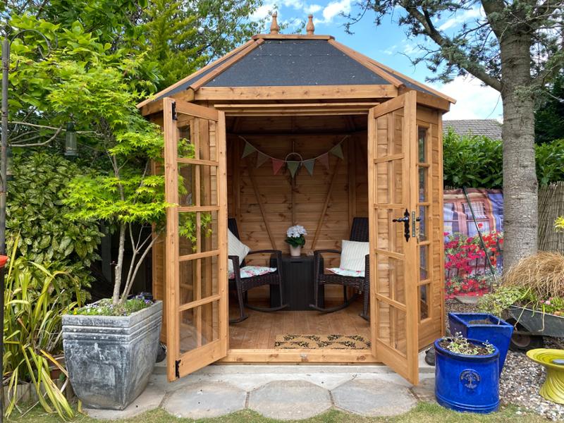 8 x 6 Hipped Summerhouse, Shiplap