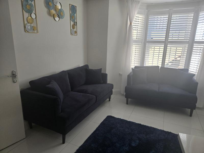 Velvet Navy Blue 3 + 2 Seater Ravello Sofa Set