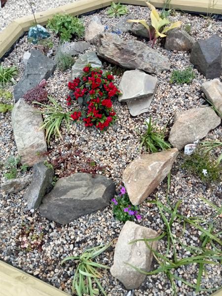 Our octagonal raised bed. A great addition to our garden