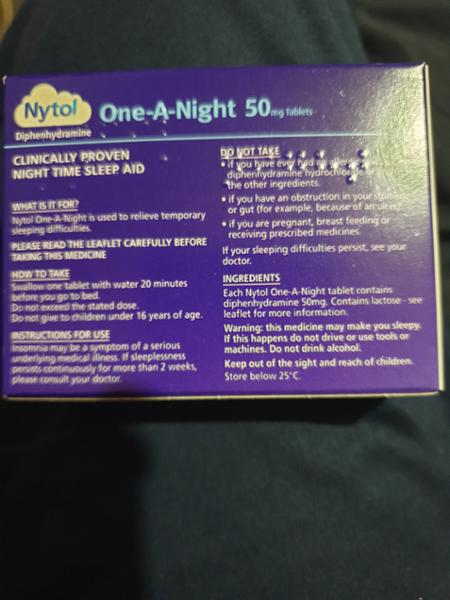 Nytol One-A-Night 50mg - 20 Tablets