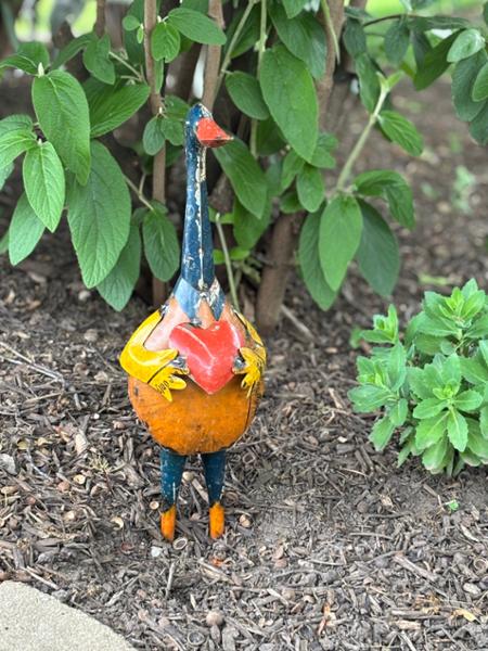 Recycled Metal Duck Statue