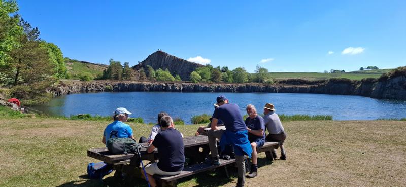8 men 69 years old walk the North section of the Pennine Way.