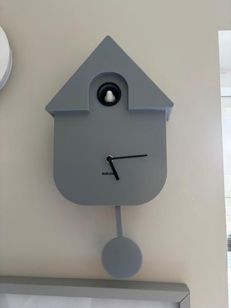 Karlsson Cuckoo Wall Clock - Mouse Grey