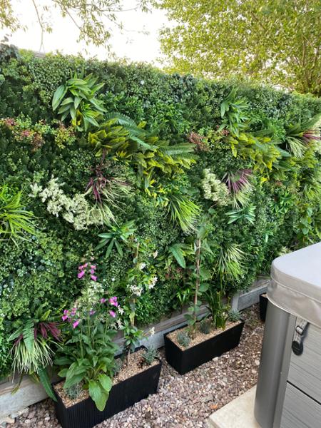 Combo of 3 Premium Artificial Gala Green Wall Panels 1m x 1m