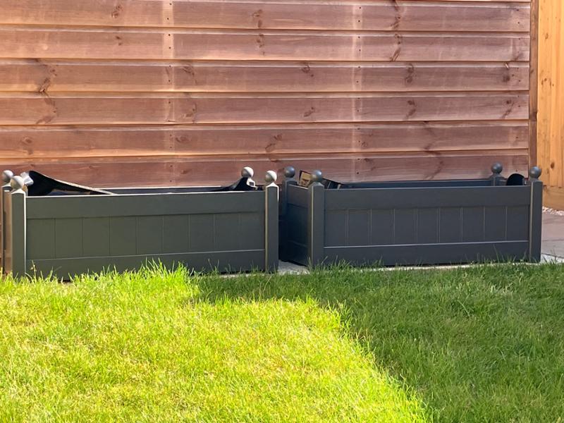 Painted garden troughs