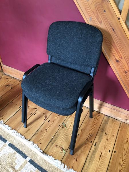 TC Club Black Frame Fabric Chair