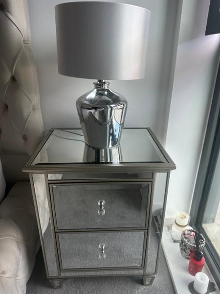 Mirrored bedside tables
