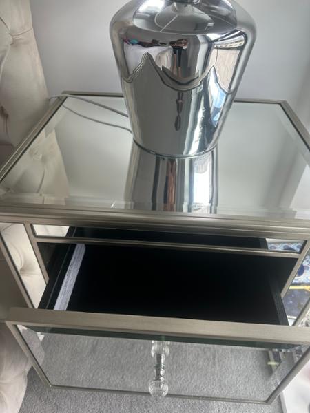 Mirrored bedside tables