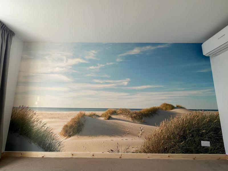Bedroom beach mural