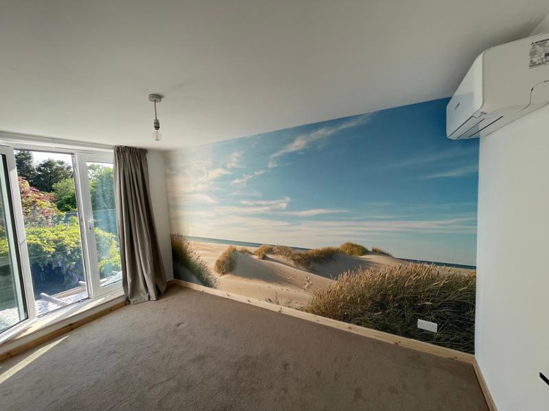 Bedroom beach mural