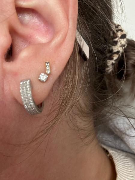 0.25ct Diamond Hoop Earrings - Available in Sterling Silver or Gold Plated