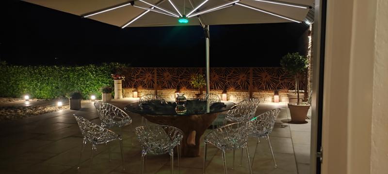 Worcester 4 x 3 rect grey parasol
