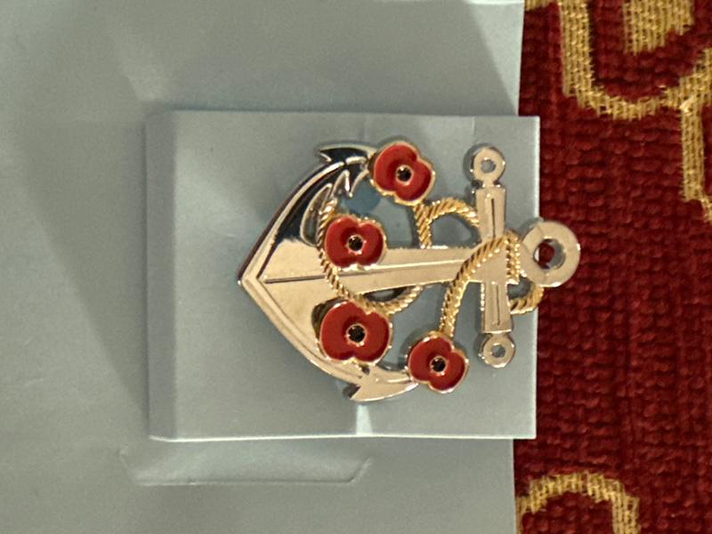 Naval Poppy Anchor Badge