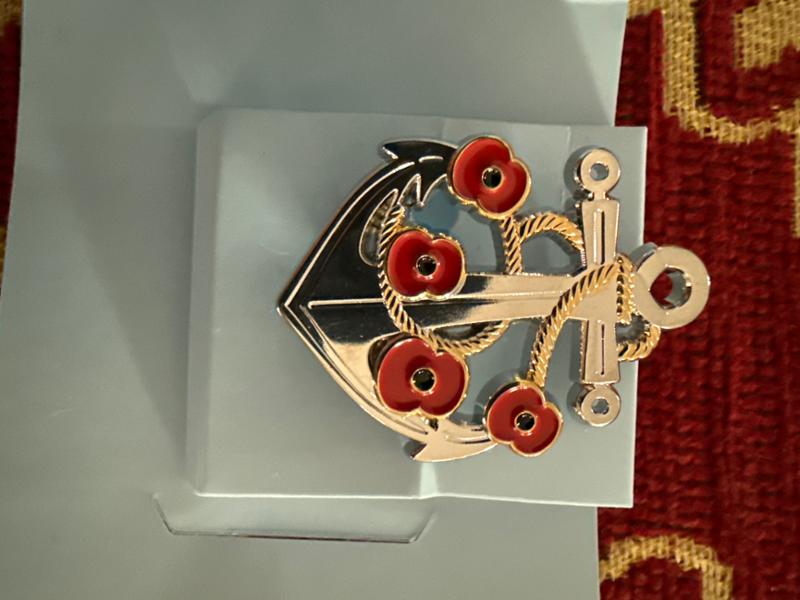 Naval Poppy Anchor Badge