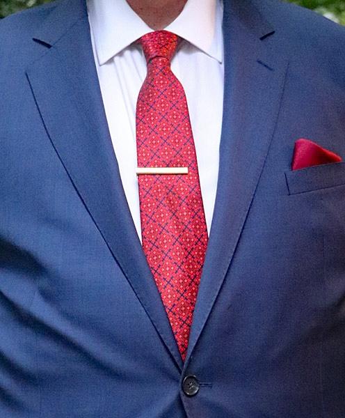 Palazzo Pitti Red and Blue Duchesse Silk Tie