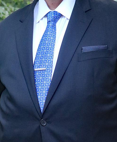 Duomo of Saint Agatha Blu Duchesse Silk Tie
