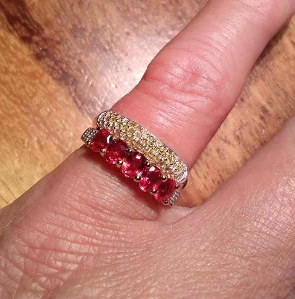 Size N to O 1/4ct Yellow Diamond Sterling Silver Ring