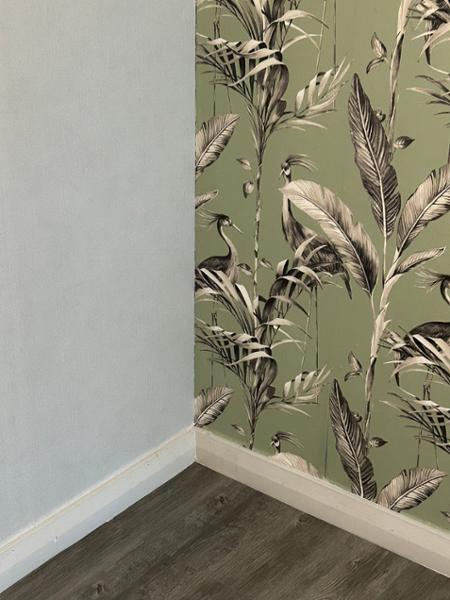 Azzurra Leaf Wallpaper Sage Green World of Wallpaper 9512