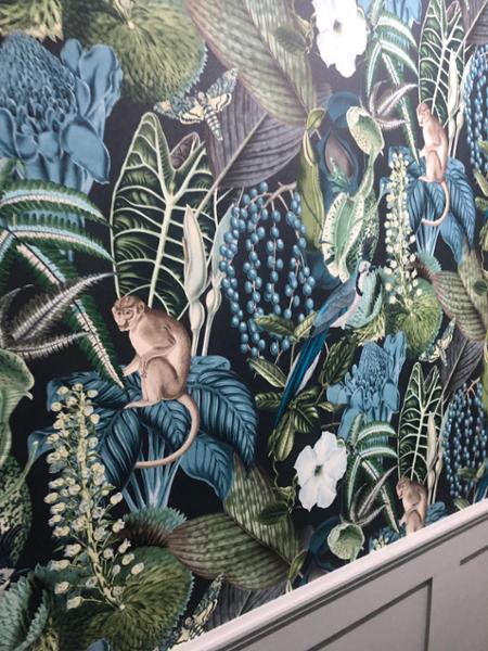 Amazon Wallpaper Black / Blue GranDeco JF2202