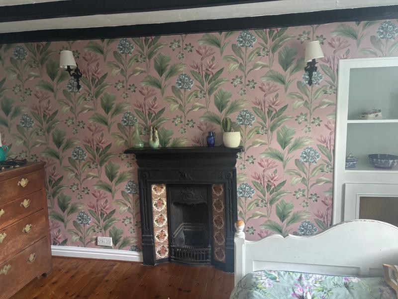 Oliana Floral Wallpaper Pink Belgravia 8485