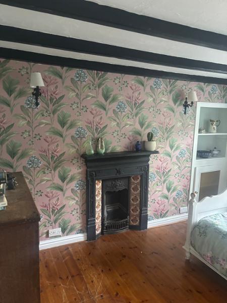 Oliana Floral Wallpaper Pink Belgravia 8485