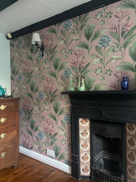 Oliana Floral Wallpaper Pink Belgravia 8485
