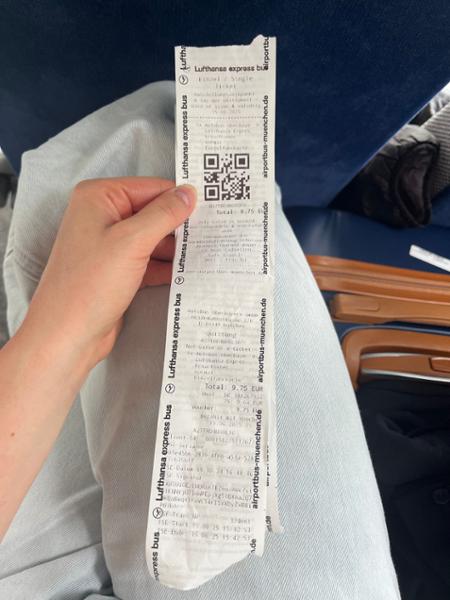Tickets for Lufthansa express bus did not work.