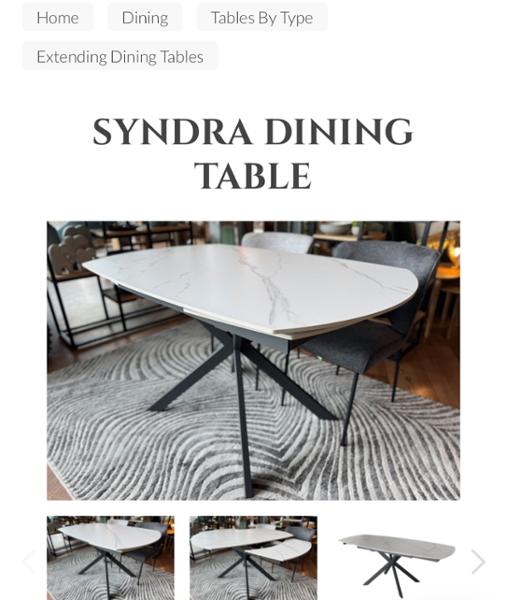 New dining table