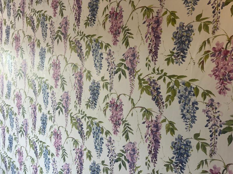Wisteria Wallpaper Lilac and White World of Wallpaper WOW117