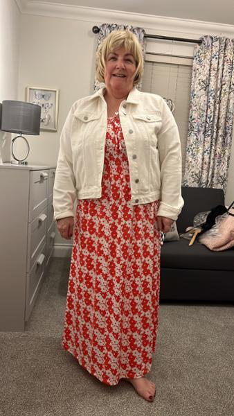 Womens Red Floral Milkmaid Shirred Tie Detail Midi Dress