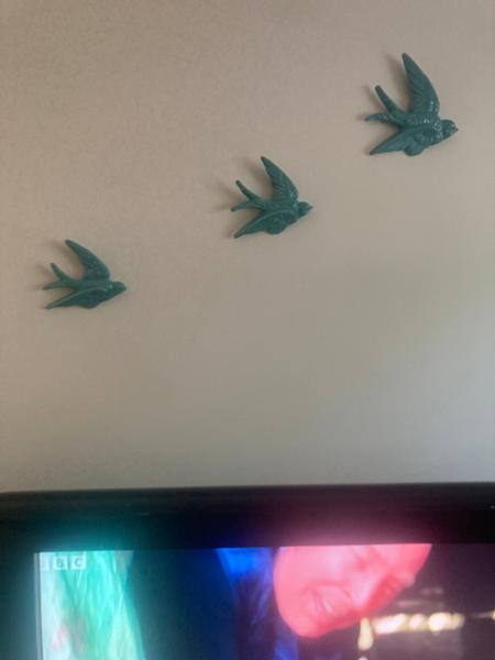 Blue flying birds