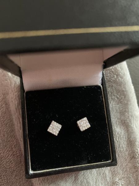 1/4ct Diamond 9K Gold Earrings