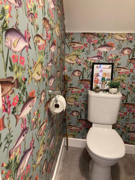 Lagoon Fish Wallpaper Teal Holden 12171