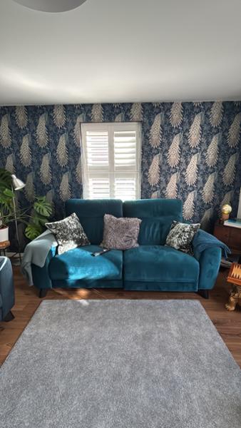 Portfolio Peacock Wallpaper Navy / Gold Rasch 282992