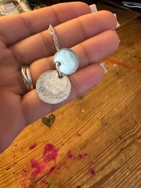 Personalised Silver To The Moon & Back Necklace