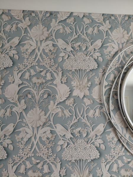 Dimensions Woodland Wallpaper Blue Fine Decor FD43605