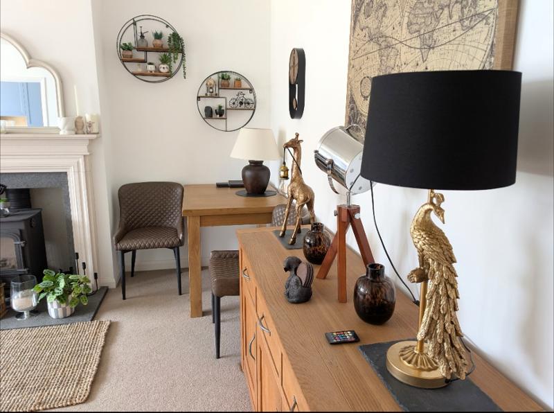 Lovely peacock lamp