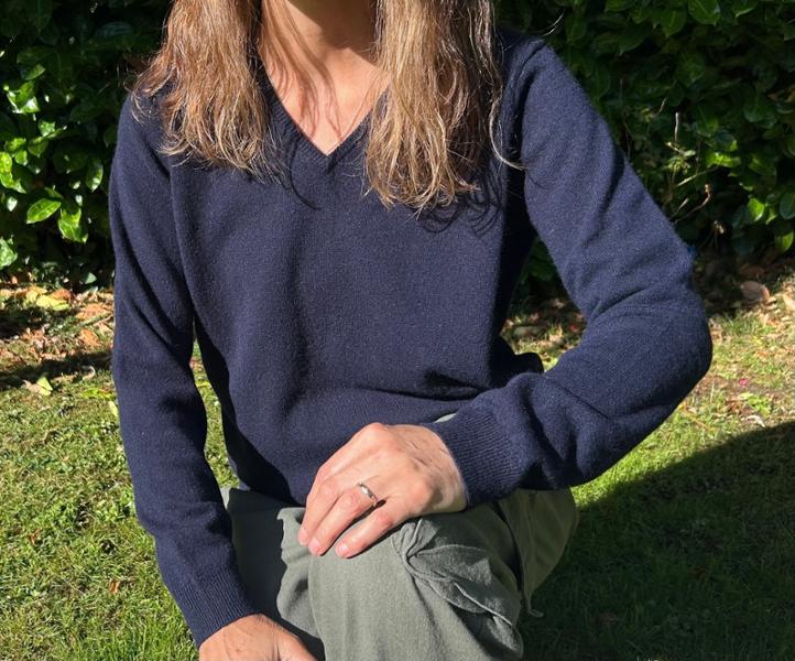 Cashmere & Merino V Neck Knitted Jumper