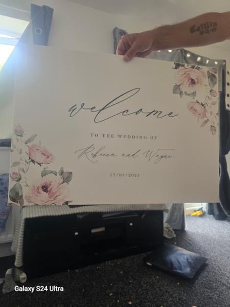 Personalised Welcome Sign - Blush & Sage Florals Design