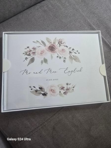 Personalised Pink Bloom Guest Book