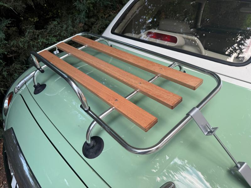 Nissan Figaro Boot Luggage Rack - Aluminium With Wood Slats