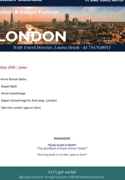 A wonderful experience to Britain and Ireland