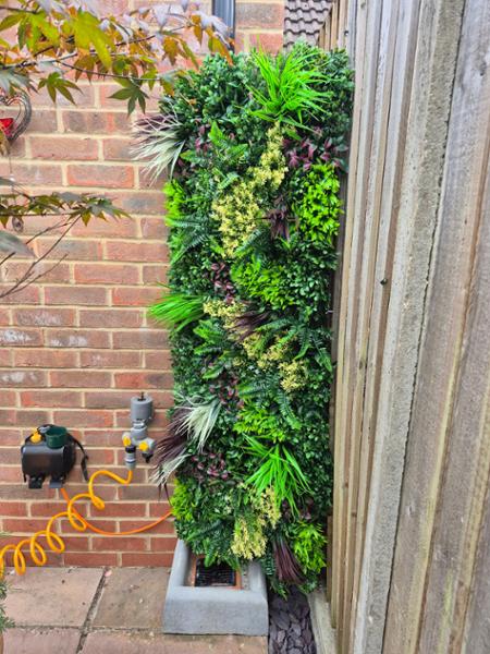Premium Artificial Plants Green Wall Panel 50 x 50cm - Carnival C | Faux Living Wall panel | Foliage Panels Vertical Garden | Interior Design