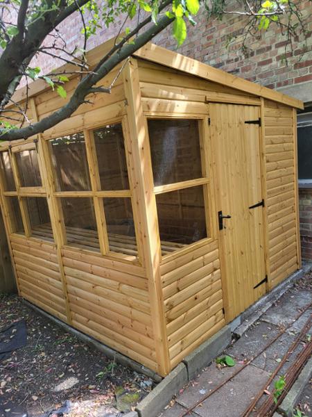 9 x 6 Metal Shed, Dark Grey Finish