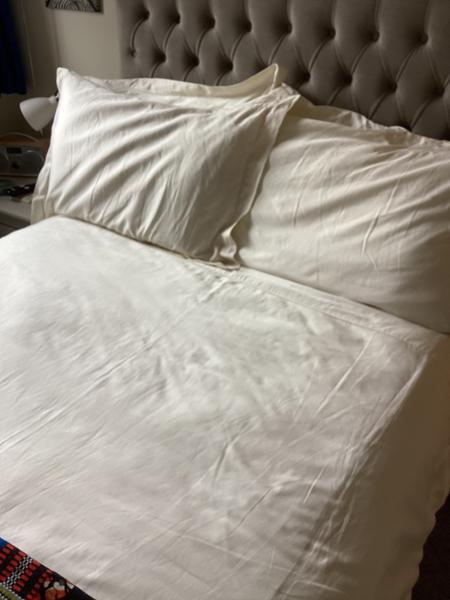 Premium Blend 500 Count Duvet Cover - Ivory - King Size
