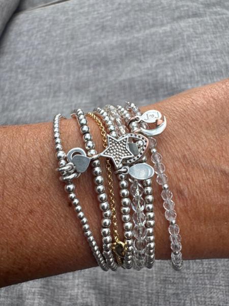 Joma Jewellery Stacking Bracelets 5mm Bracelet In Silver Plating